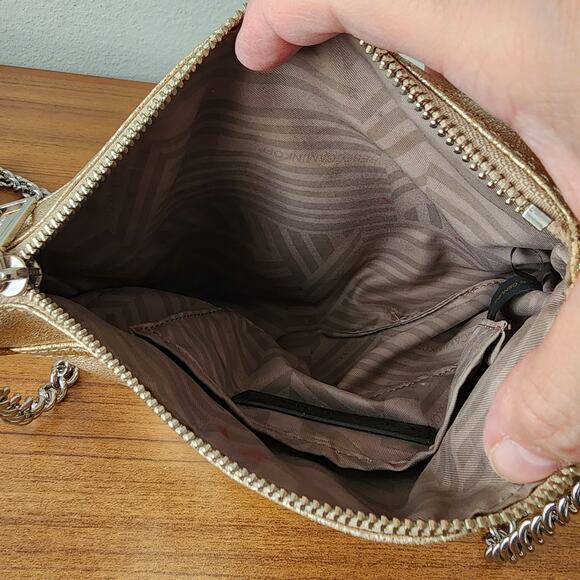 Rebecca Minkoff Mini M.A.C. Metallic Gold Crossbody Bag - Picture 8 of 13